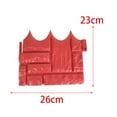 thumbnail image 7 of 6 Pieces Garden Imitation Stone Fence Waterproof Sturdy Durable Removable Flexible Lightweight for Path Patio Landscaping Garden Decoration Red, 7 of 7