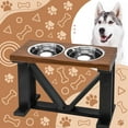 thumbnail image 2 of Bearwood Essentials Elevated Dog Feeder Bowls - Raised Dog Bowl Feeder with 2 Stainless Steel Bowls, 2 of 5