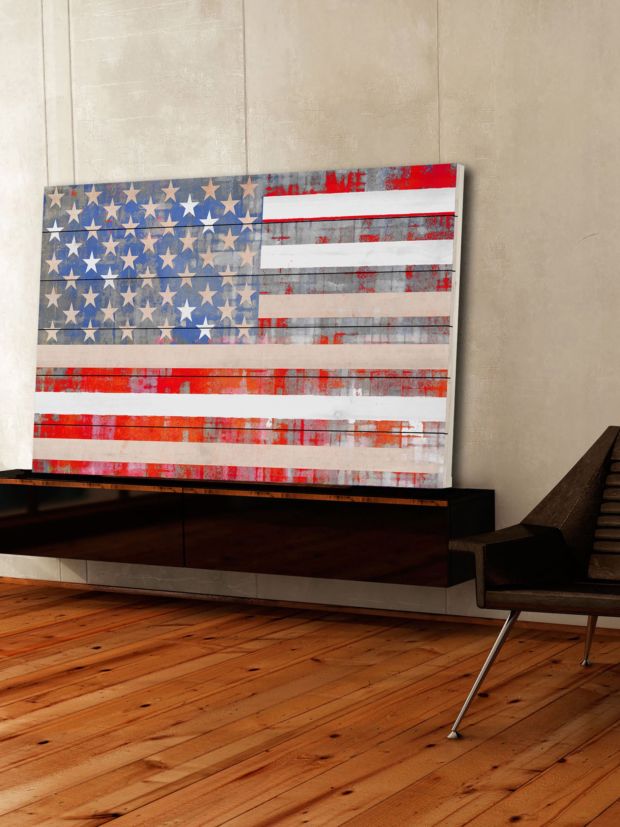 Parvez Taj American Dream White Wood Wall Art, 20" x 30"