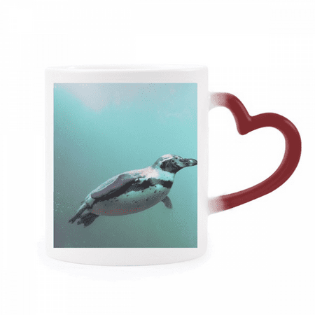 

Sea Antarctic Penguin Creature Science Nature Heat Sensitive Mug Red Color Changing Stoneware Cup