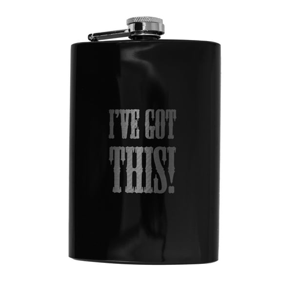 8oz BLACK I've Got This Flask L1