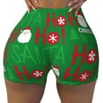 thumbnail image 2 of Haiem Cute Santa No Front Seam Biker Shorts for Women Yoga Workout Gym Bike Shorts with Tummy Control Moisture-Wicking-, 2 of 9