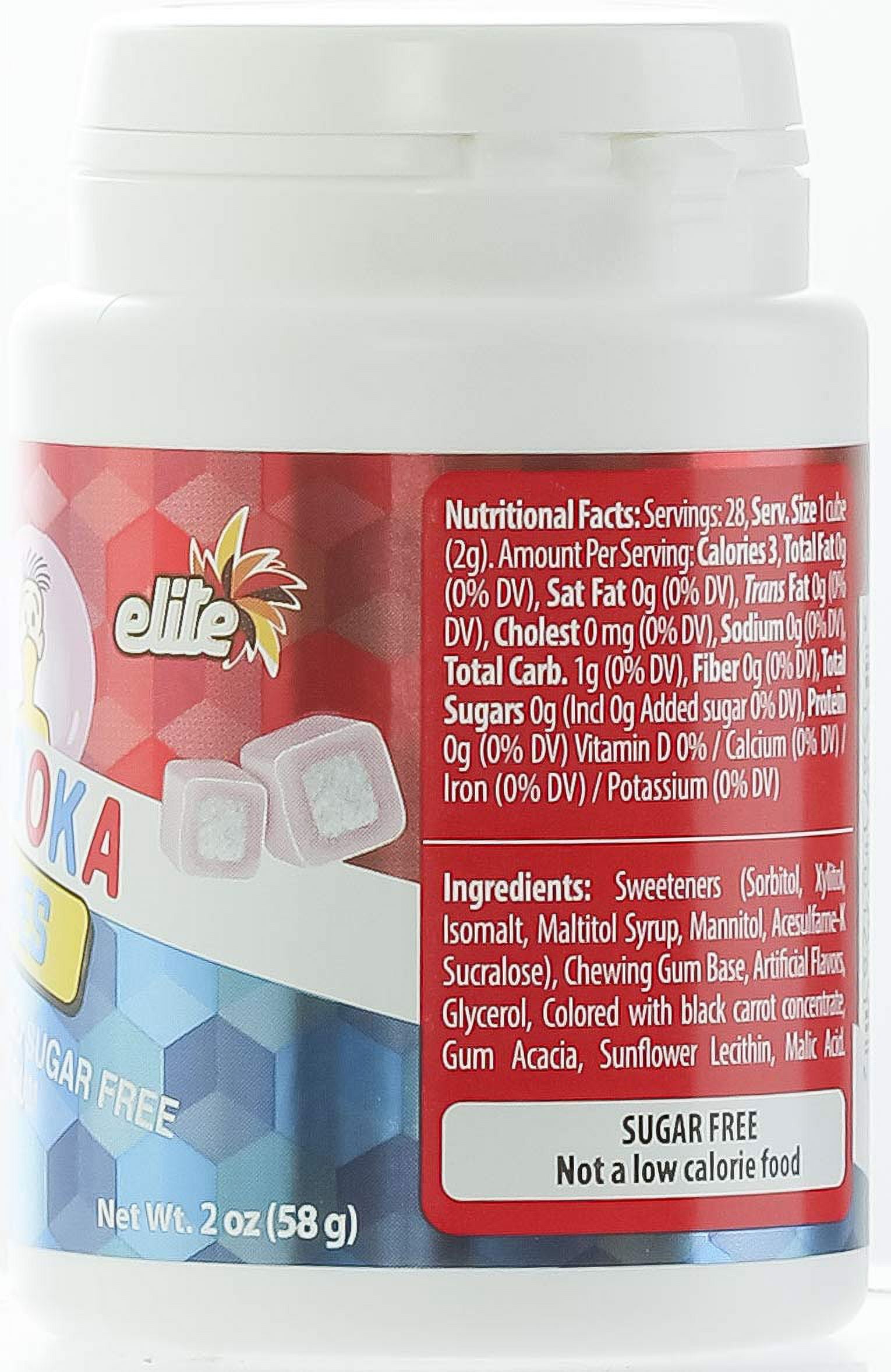 Elite Gum Bazooka Cubes Sugar Free 2 oz (Pack Of 12)