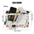 thumbnail image 3 of 2 Pack Pencil Pouch for 3 Ring Binder Smooth Zipper Folders with Pockets Clear Window Pencil Case Flower House Leaves, 3 of 6