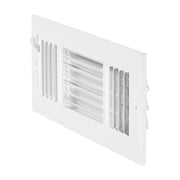 Floor Registers 4x10 Inch, 6-Pack HVAC Vents - Adjustable Airflow Metal Vent Grilles for Home & Office - Rustproof Air Deflectors with Damper, White