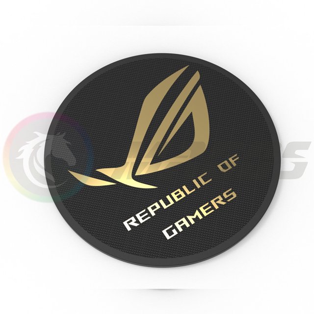 Autocollant en Métal pour Boîtier d'Ordinateur ROG MSI AORUS Logos, Autocollant de Chassis Logo Coller PC Gamer Décoratif, 3 Pcs/lot ROG 3 Pcs