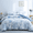 Blue & White, variant on 2/3 PCS Soft Breathable Bedding Duvet Cover Set Queen, Various Stylish Patterns, Gold Foil Texture & More, 1 Duvet Cover + 2 Pillowcases, No Pillow Core, All Season For Home & Dorm