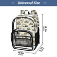 thumbnail image 2 of ALAZA Clear Backpack Cartoon Excavator Vehicle PVC Transparent BookBag, 2 of 7