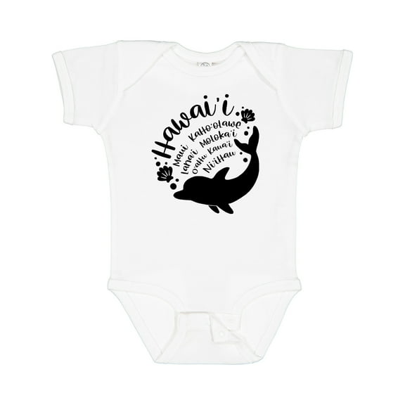 Inktastic Hawaii Islands with Dolphin Boys or Girls Baby Bodysuit