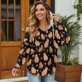 thumbnail image 3 of DISNIMO Capybara Floral Printed Sweatshirts for Women V Neck Hoodies Long Sleeve Shirts Waffle Hooded Sweatshirt for Fall Winter, S, 3 of 7