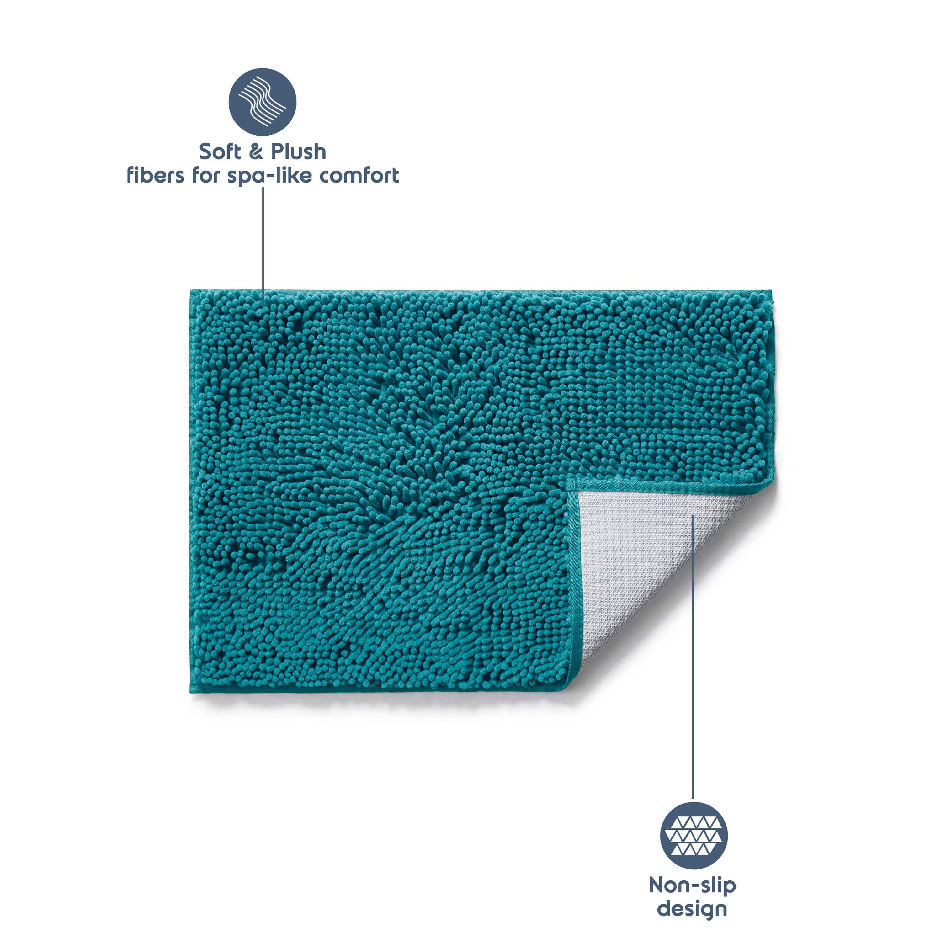 LammaLoe Bath Rug, Chenille Bathroom Rug, Absorbant Bath Mat For Bathroom Decor, Shower Mat 17x24