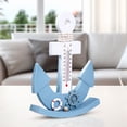 thumbnail image 1 of Accent Collection Nautical Anchor, 8" Wooden Tabletop Sculpture With Thermometer, 1 of 6