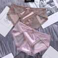 thumbnail image 4 of Bragas de satén para mujer, ropa interior de encaje, Sexy, informal, lencería íntima, 2021, 4 of 5