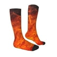 thumbnail image 2 of Zufioo Tennis Ball In Fire Print Long High Thigh Socks Knee-High Warm Stocking Women Boot Sock Leg Warmer High Socks for Daily Wear, Cosplay, 2 of 6