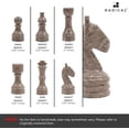 thumbnail image 6 of Radicaln Marble Chess Set 15" Inches Handmade White and Grey Oceanic Classic Family Board Games for Adults, Luxury Marble Chess Board & Chess Pieces for Gifts, 6 of 6
