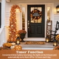 thumbnail image 3 of 6FT Slim Pop Up Halloween Thanksgiving Tree with Fairy Lights Harvest Tree with Maple Leaves Pumpkins Foldable Collapsible Pencil Fall Tree for Outdoor Porch Patio Deck Living Room Decor, 3 of 8