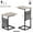Greige, variant on sasyxdc C Shaped End Table 33"Tall Side Table for Couch Adjustable Sofa Table Small Couch Side Tables Slide Under Recliner TV Tray Arm Tables with Metal Frame for Living Room Bedr