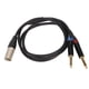 thumbnail image 3 of Divisor en Y XLR macho a doble TS mono, adaptador de convertidor de 1/4 de pulgada doble, cable divisor en Y de doble pulgada a XLR macho, confiable y duradero, 3 of 9