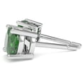 thumbnail image 2 of Lab-Created Emerald 6mm Cushion Stud Earrings in 14k White Gold, 2 of 4