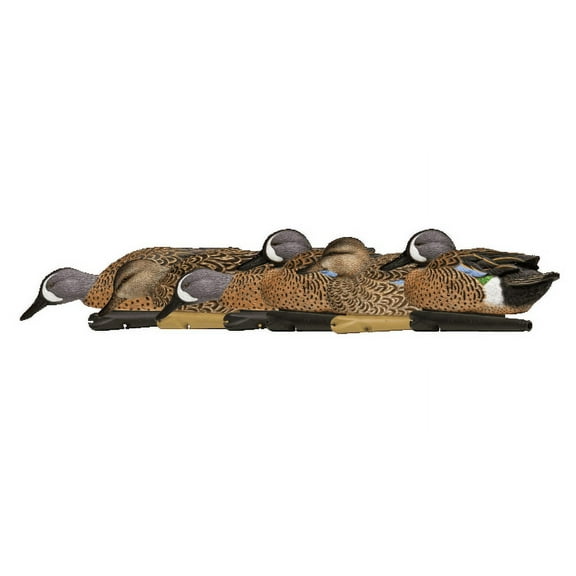 AVIAN-X Topflight Blue-Winged Teal Durable Ultra Realistic Floating Hunting Duck Decoys, Pack of 6, AVX8080