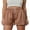 Light Brown, variant on Baby Sweetie Women Summer Satin Shorts Fashion Elastic Waist Button Front Wide Leg Loungewear Going Out Pants