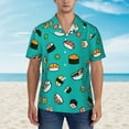 thumbnail image 6 of Picia Sushi Gentle Cotton Regular Fit Short Sleeve Casual Hawaiian Shirt for Men-Small, 6 of 9