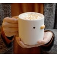thumbnail image 2 of Taza de café divertida con diseño de pollito, taza de pato esmaltada hecha a mano, tazas de leche de cerámica de seguridad, linda taza de té de 14 oz. Los mejores regalos para los amantes del café y e, 2 of 4