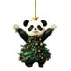 thumbnail image 2 of Seyotauo Cute Pet Pattern Acrylic Christmas Ornaments 3.15x3.15 Inch Double-Sided Pattern, Easy to Hang Christmas Tree Decorations Indoor, Festive Holiday Christmas Decor Gifts for Family Colleagues, 2 of 9