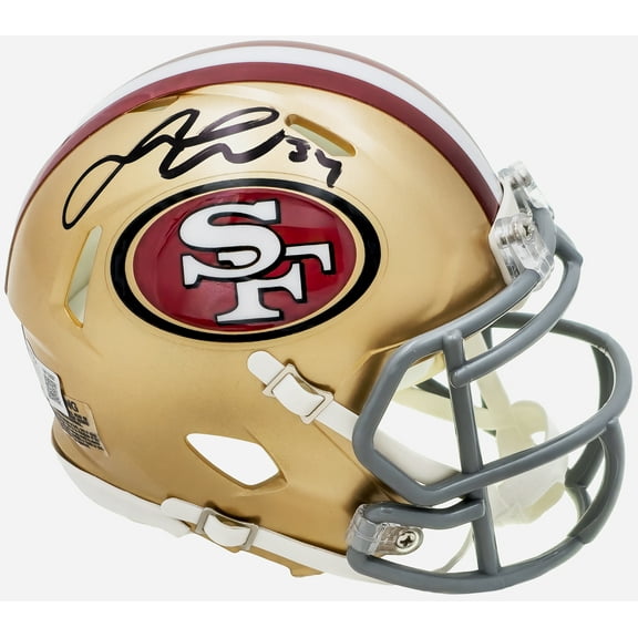 Fred Warner Autographed San Francisco 49ers Gold Speed Mini Helmet Beckett BAS Witness 223761