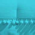 thumbnail image 4 of D.N.G. BEDDINGS 1 Piece Boho Chic Pom Pom Comforter, All Season Down Alternative Bedding Comforter - (Super King Size, Turquoise Blue) 800 Thread Count, Egyptian Cotton., 4 of 6