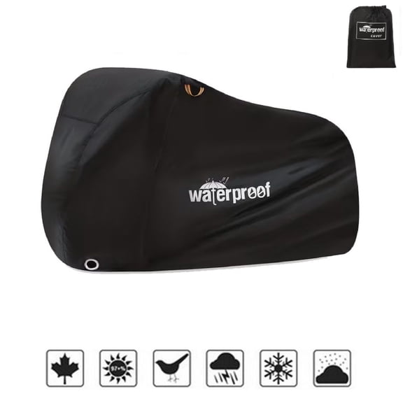 Heavy Duty Bicycle Cover, 79 x 43 Inch Waterproof Outdoor Bike Cover, All Weather UV Rain Dust Protection with Storage Bag, Universal for Mountain Bike, E-Bike and Motorcycle