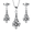 White Gold, variant on Cate & Chloe Isla 18k White Gold Plated Eiffel Tower Jewelry Set with Swarovski Crystals for Women