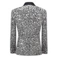 thumbnail image 2 of Men"s Party Leopard Print Blazer, Notched Lapel Lightweight Suit Jacket -bba, 2 of 4