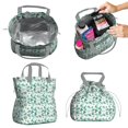 thumbnail image 2 of Green Christmas Tree and Text Pattern Drawstring Lunch Bag Women - Drawstring Lunch Bag Insulated for Work Office - Stain-Resistant Large Lunchbags for Women with Multi-Pockets, 2 of 6
