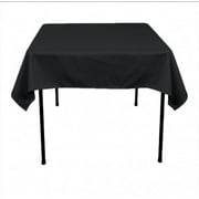 60"x 60 inch Square Overlay Tablecloth 100% polyester Wholesale Wedding party", (Color: Black)