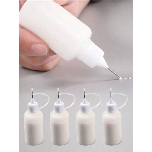 Precision Tip Applicator Bottle Set, 30ml Empty Glue Bottle with Needle Tip for Paper Quilling and DIY Crafts, Refillable Liquid Dispenser for Glue, Ink, and Oil, 1 or 3 Pack