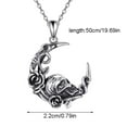 Cute Necklaces Vintage Gothic Moon Rose Pendant Necklace Personalized