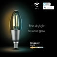 thumbnail image 3 of Globe Electric Wi-Fi Smart 40W Equivalent Vintage Filament Tunable White LED Light Bulb, No Hub Required, Voice Activated, Energy Star, B11 Shape, E12 Candelabra Base, 34918, 3 of 6