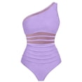 thumbnail image 6 of Oplxuo Women Mesh One Piece Swimsuit - Tummy Control One Shoulder Bathing Suit Cut Out Swimwear 2026, 6 of 7