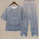 thumbnail image 1 of Puntoco Conjunto de traje de dos piezas con cuello redondo y manga corta estampado de verano para mujer Puntoco Puntoco-2555, 1 of 4