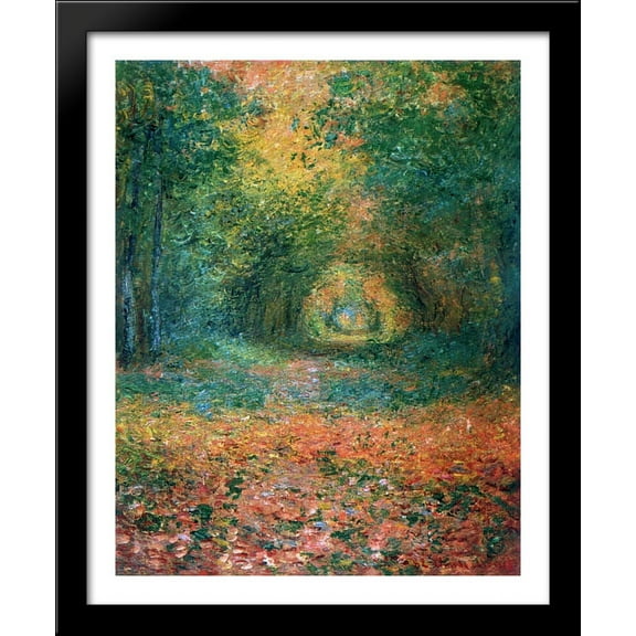 The Undergrowth in the Forest of Saint-Germain 28x34 Large Black Wood Framed Print Art by Claude Monet