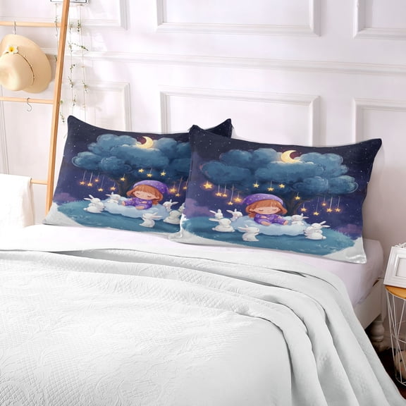 Pillow Case Plush Pillow Baby Sleepping under The Tree Case standard size/King size/Queen size Bed Pillow Pillowcases