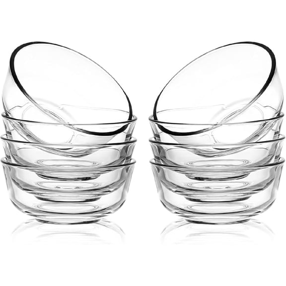 Small Glass Bowls Set, 9.6 oz Prep Bowls for Cooking, 4 inch Bowls for Kitchen, Dessert Bowls for Ice Cream, Serving Bowls for Dipping