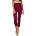 thumbnail image 2 of ToBeInStyle Womens Capri Length Wide Waistband Seamless Lightweight Stretch Leggings, 2 of 8