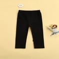 thumbnail image 3 of JUNWELL Toddler Baby Girls Leggings Rib Knit Bottom Pants with Pocket Fall Winter Warm Clothes Black 5-6 Years, 3 of 7