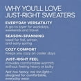 thumbnail image 3 of ellos Women's Plus Size Button Trim Pullover Sweater - 34/36, Deep Emerald, 3 of 4