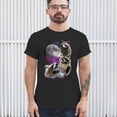 thumbnail image 4 of Racoons Howling at the Moon T-shirt Funny Galaxy Wildlife Universe Humor Weird Animal in Space Men's Tee, 4 of 7