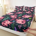 thumbnail image 3 of Homewish Cartoon Axolotl 4 Pieces Queen Sheet Sets for Kids Children,Pink Animal Salamander Ultra Soft Flat Sheet,Kawaii Wildlife Queen Fitted Sheet,Lightweight Room Decor, 3 of 7