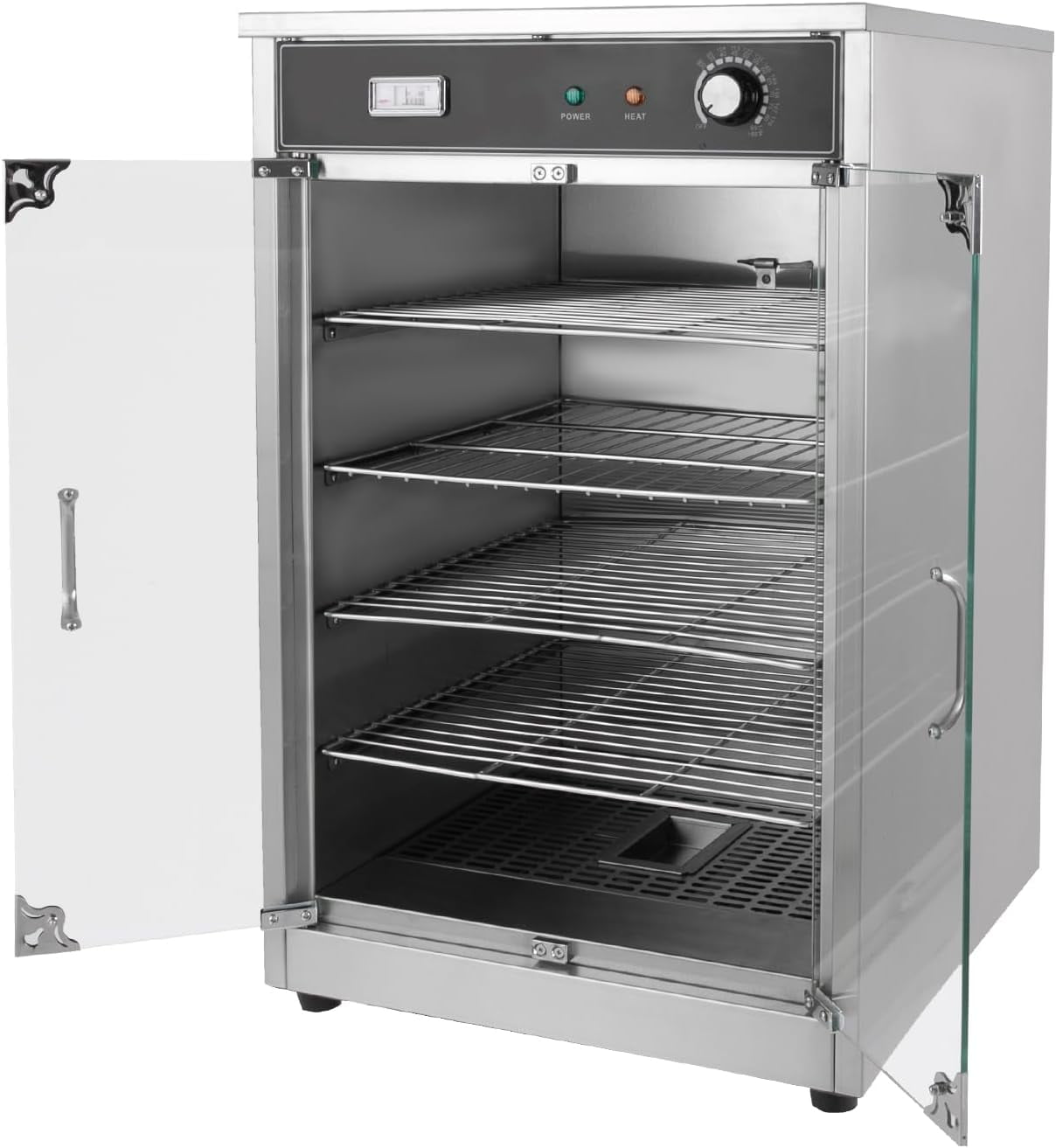 5-Shelf Electric Commercial Hot Box Food Warmer for Pizza,Countertop Heated Holding Cabinet,110V, 600W Food Warmer for Catering, with Thermometer and Adjustable Thermostat