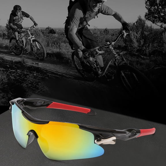 Kumdkd Unisex Cycling Sunglasses - UV400 Windproof Sports Glasses for Men & Women, Bike Goggles with Anti-Fog for Outdoor Running, Hiking